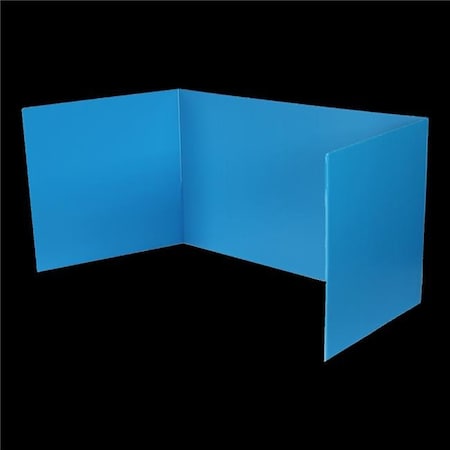 Flipside Flipside Products 19372-24 18 x 46.5 in. Corrugated Plastic Study Carrel; Blue - Pack of 24 19372-24